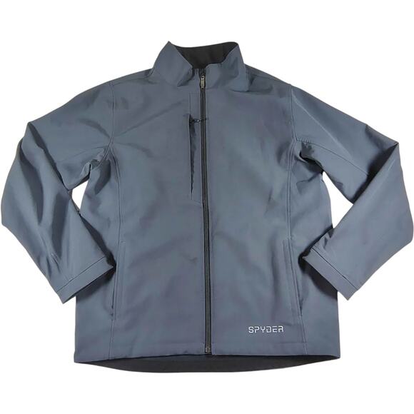 Spyder - Hike Ski Men's Fleece Lined Soft Shell Ski Jacket Gray - Size: Large - Picture 1 of 12